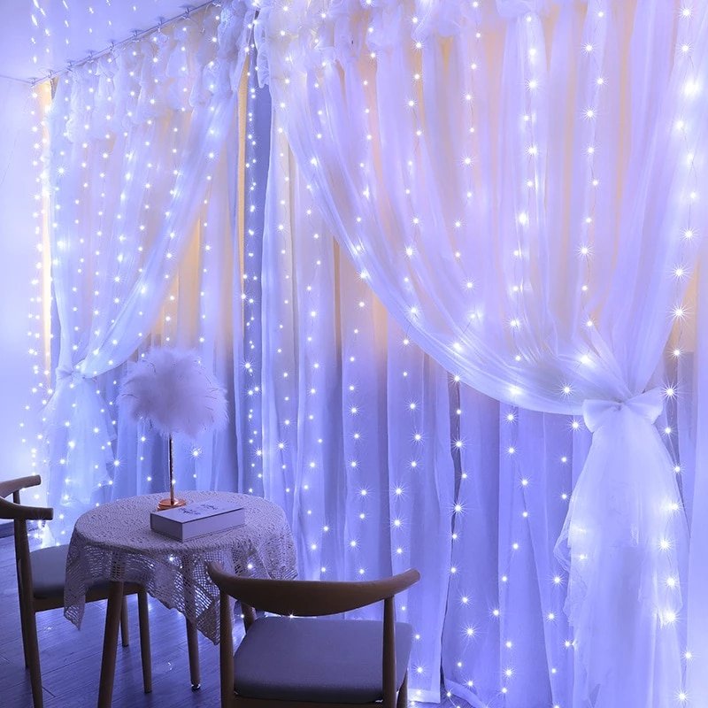 Christmas Lights Curtain Garland 2024 » ECelebration Shop